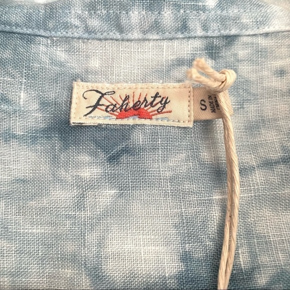 Tuckernuck Faherty NWOT Ocean Dye Malibu Linen Button Up Shirt Small - Picture 9 of 12